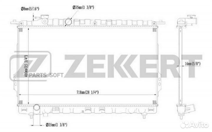Радиатор охлаждения Хендай Соната IV 98- МКПП
