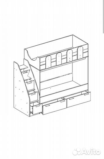 Двухъярусная кровать бу