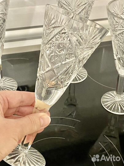 Фужеры хрустальные СССР h 19,5 см