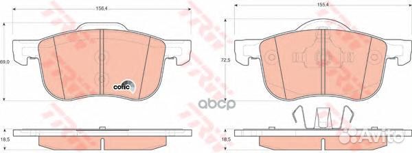 Колодки тормозные дисковые передн volvo: S60 00