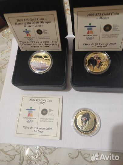 Золотые монеты Канада