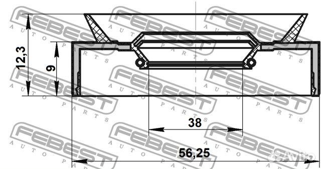 Сальник привода 38x56.25x9x12.3