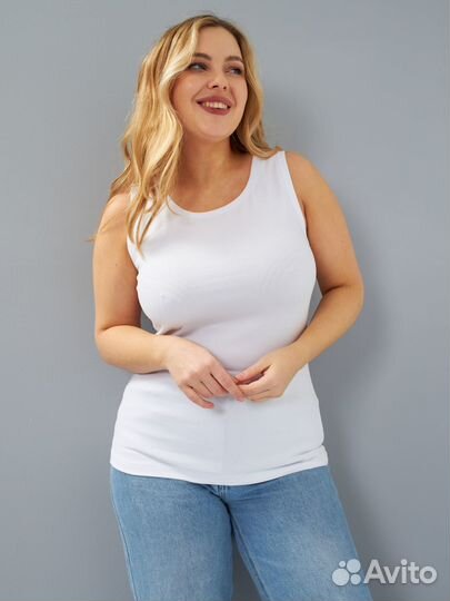 Майка белая женская