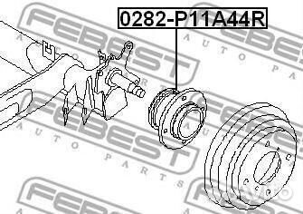 Задняя ступица колеса левая правая febest, 0282P11A44R