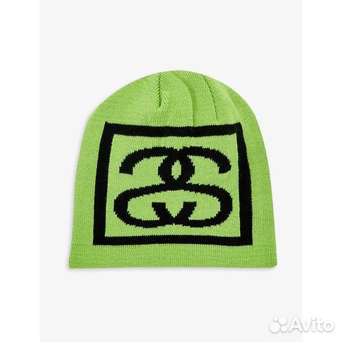 Шапка stussy beanie зеленая