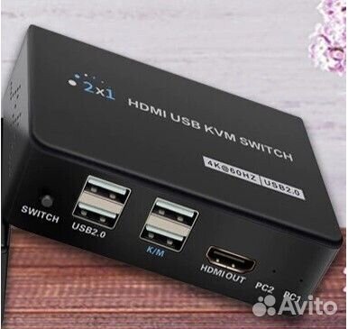 Hdmi USB 2-портовый KVM-переключатель 4K60Hz