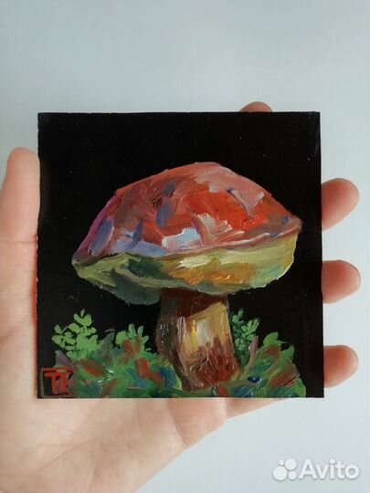 Картины маслом грибы мухоморы разные