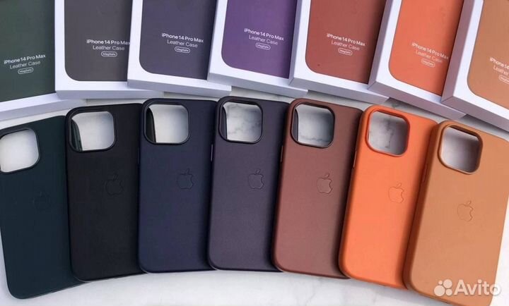 Кожаные чехлы MagSafe iPhone 14-15 Pro/Pro Max