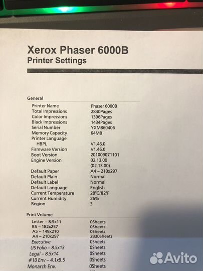Xerox phaser 6000 - бронь