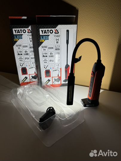 Беспроводная лампа yato COB 500лм, YT-08527