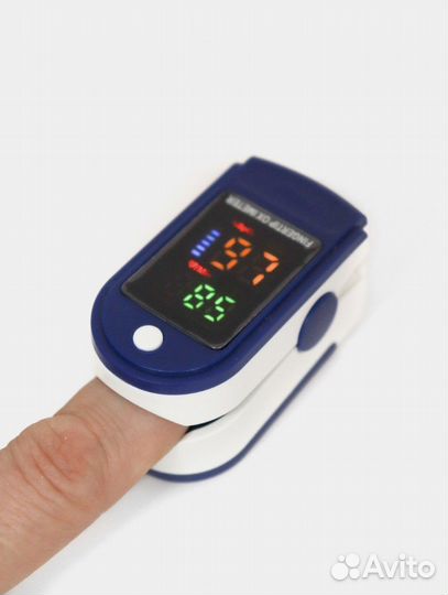 Пульсоксиметр медицинский на палец (пульсометр)