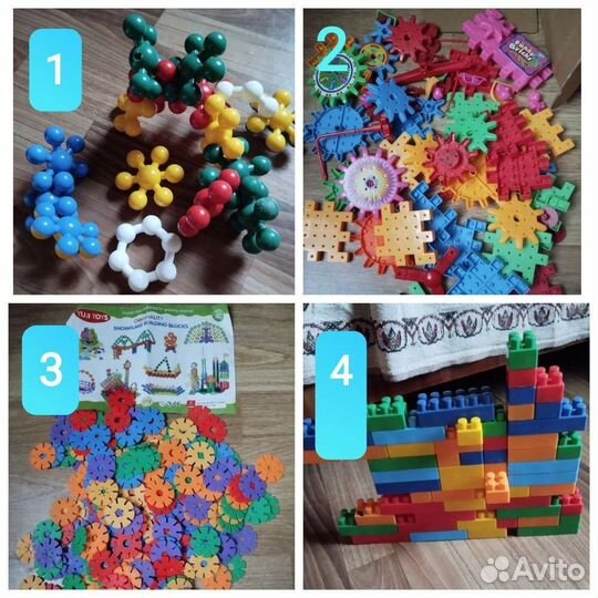 Конструктор пластиковый 4 вида