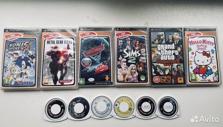 Диски с играми на Sony PSP