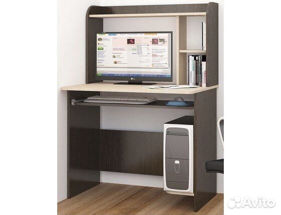 Стол компьютерный Грета-2 лдсп тэкс венге, дуб мол