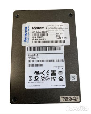 Жесткий диск lenovo (IBM) 800GB 00AJ371 SATA