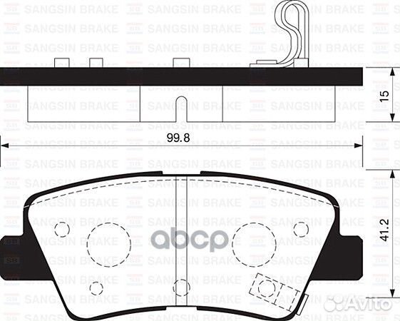 SP1401SNS 583021RA30 колодки дисковые з Hyun