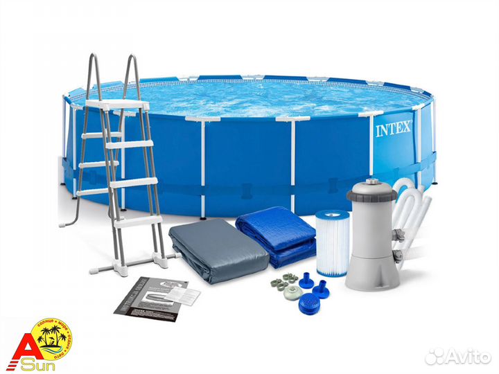 Круглый каркасный бассейн 457х122 Intex 28242