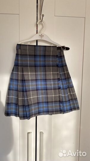 Шерстяная юбка килт шотландка преппи