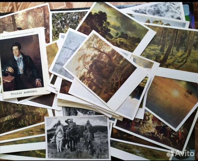 Открытки старые с 1958 по 1983 год. 71шт. Живопись
