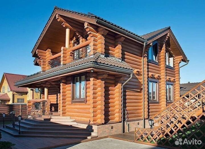 Дома, срубы, бани из оцилиндрованного бревна