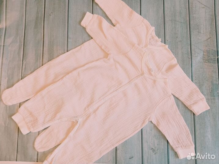 Муслиновый комбинезон 68 для девочки