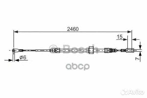 1 987 477 855 трос ручника передний L2460 MB