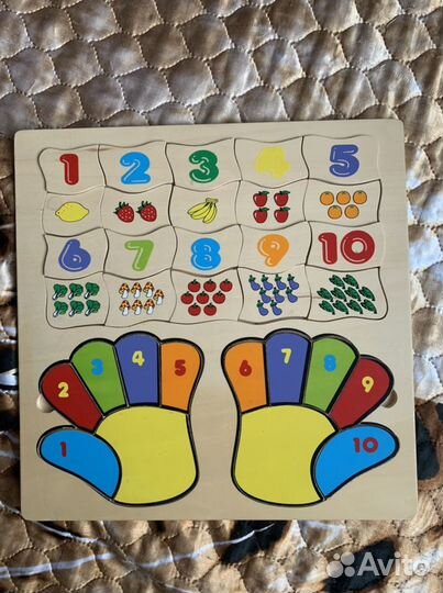 Развиващий паз ладошки И числа