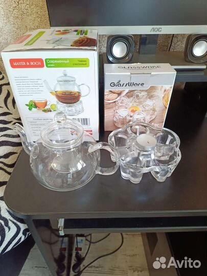 Чайник заварочный стеклянный с подогревом