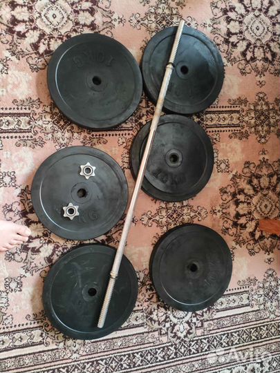 Штанга гриф блины бу