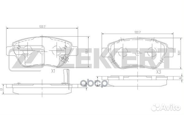 Колодки торм. диск. передн. Fiat Doblo (119) 05