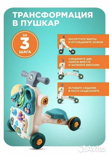 Ходунки каталка 5 в 1