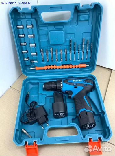 Шуруповерт makita 18v с набором (Арт.87693)