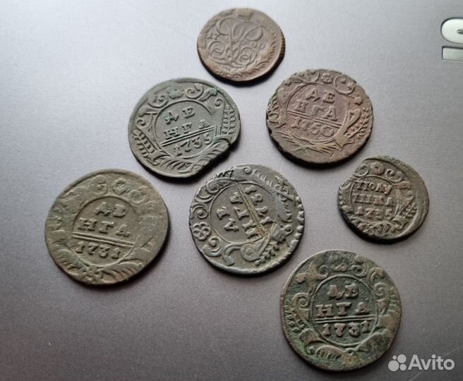 Медные монеты 1731-1760гг