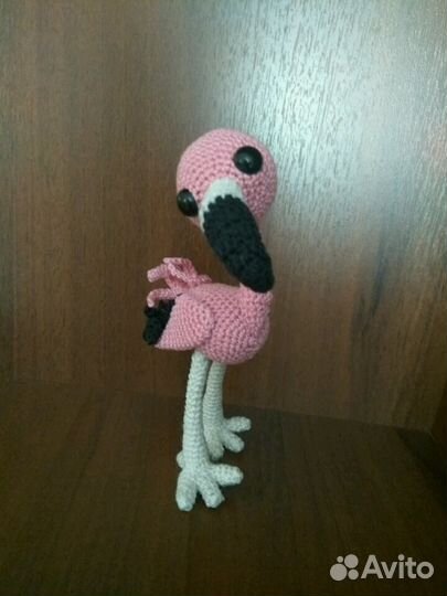 Амигуруми малыш фламинго