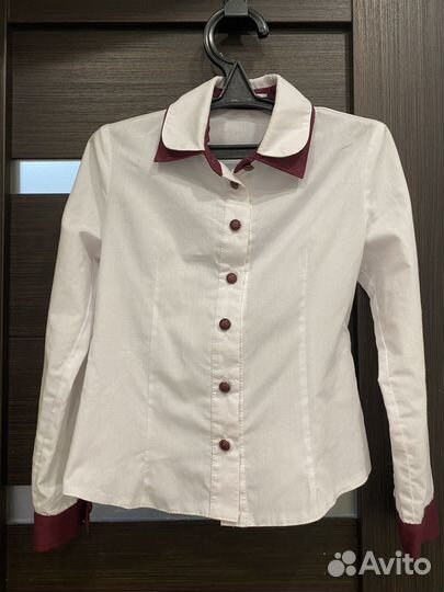 Школьный комплект для девочек (сарафан+рубашка)