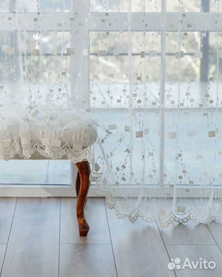 Тюль Мона Айвори готовый