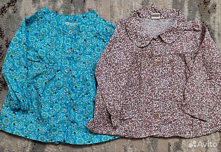 Рубашка (2 шт ) для девочки, размер 74