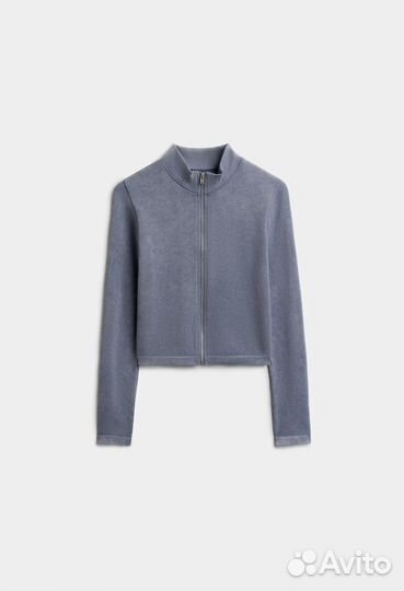 Лонгслив на молнии lime