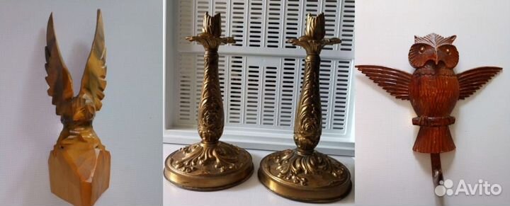 Вешалка сова, статуэтка Орёл, подсвечник