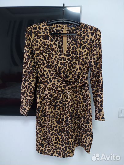 Платье леопардовое 46