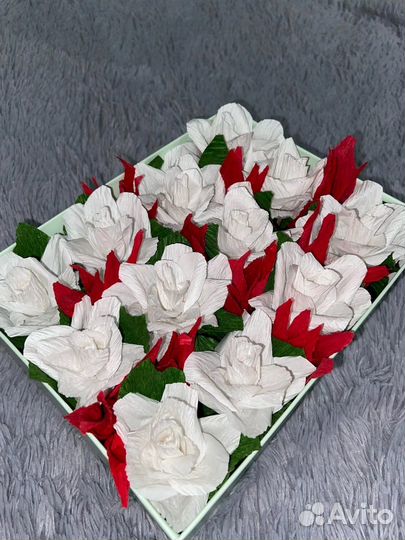 Резинки, заколки, цветы гафрированные