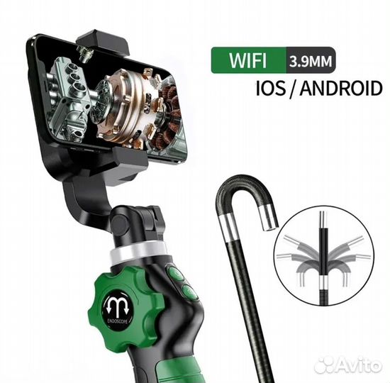 Эндоскоп 3.9мм WiFI iOs/android