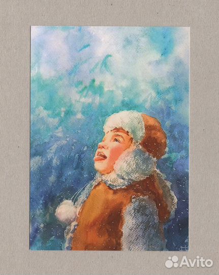 Открытки Россия Новый год Чудакова дети детство