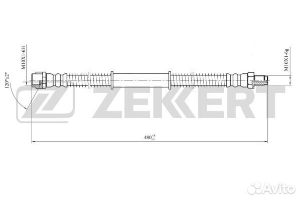 Шланг тормозной передний MB CLS