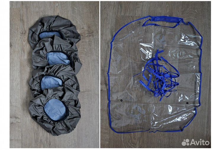 Чехлы на колеса коляски и защитный экран в машину