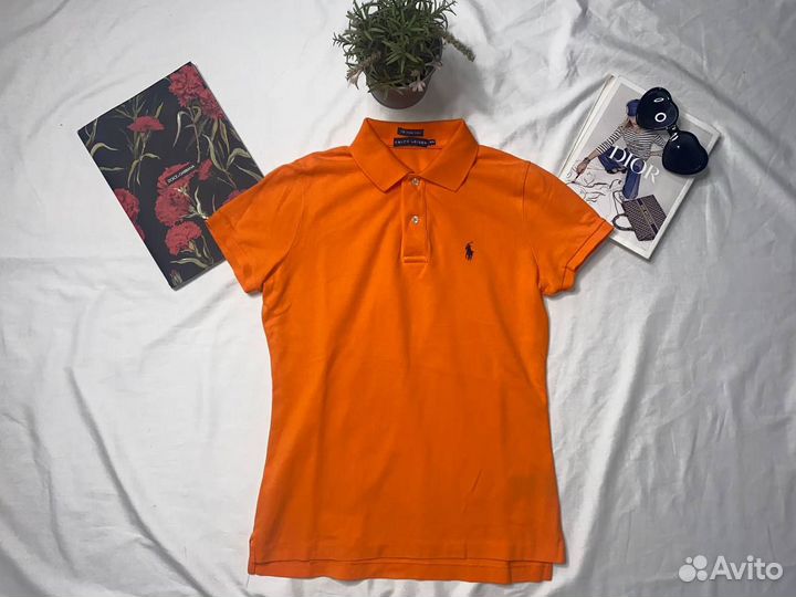 Поло Ralph Lauren vintage orange polo, оригинал, M