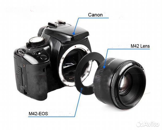 Fjar-42EOS (black) адаптер М42 на камеры EOS Canon