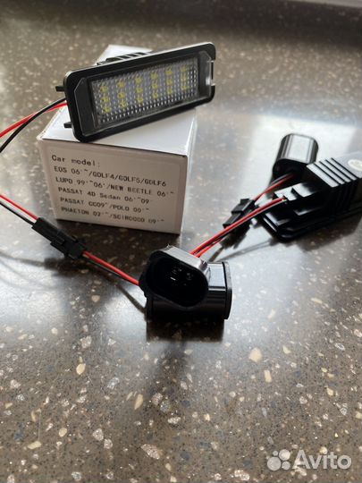 Подсветка номера на Volkswagen Golf, Passat