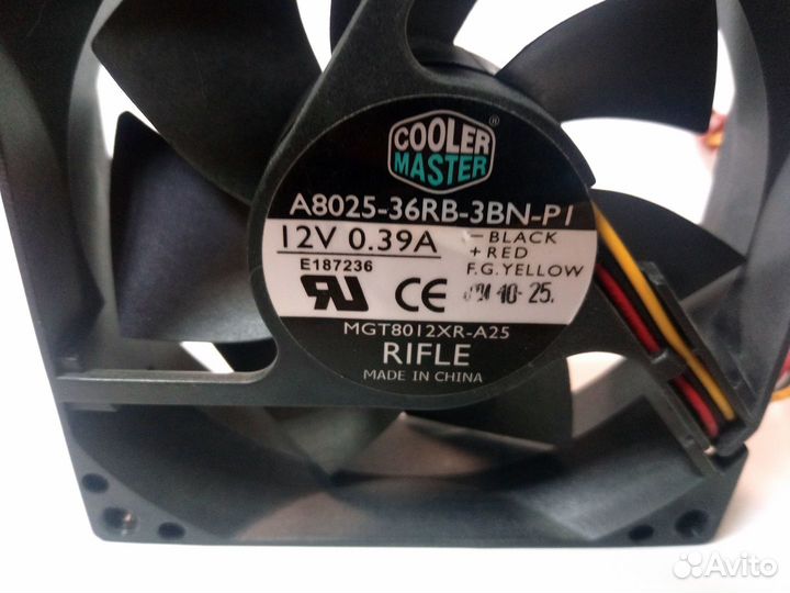 Вентилятор 80x80x25 DC 12V 0.39A Cooler Master A8