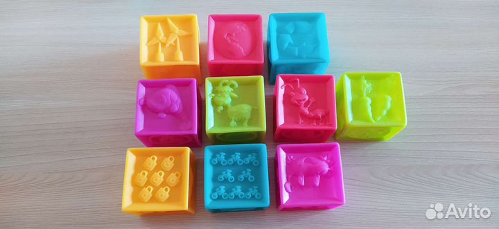 Развивающие игрушки, мягкие кубики